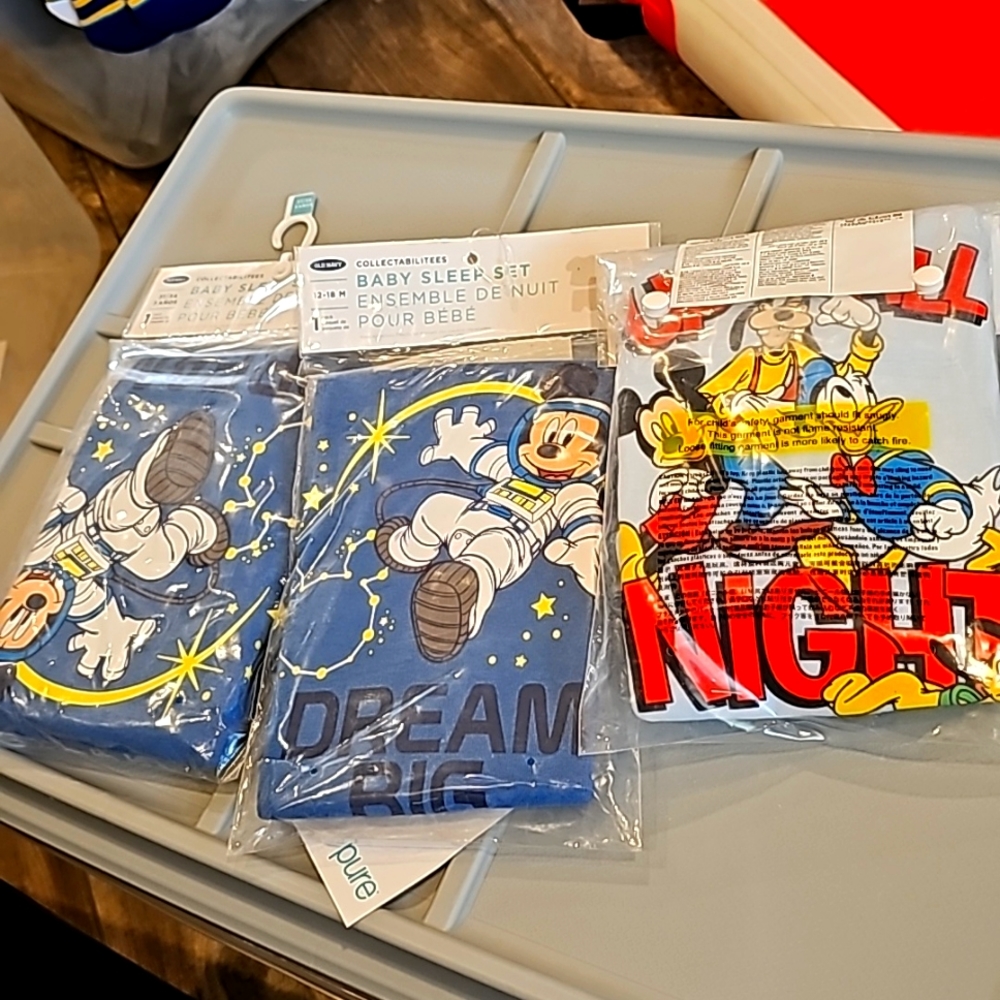 Lot of 3 disney/old navy collaboration pajamas nwtSize 12 to 18 monthsSize 2t